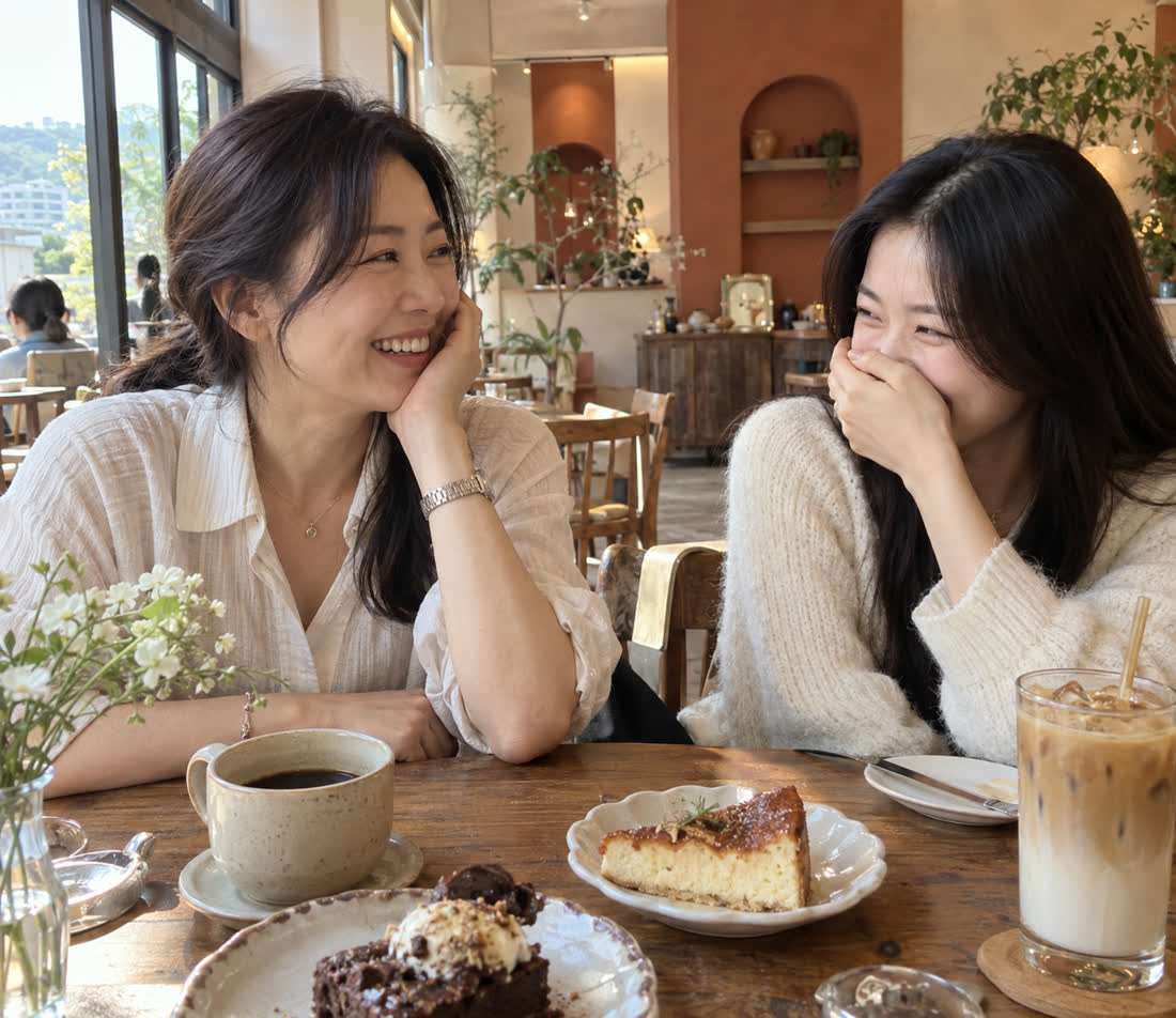 대화를 나누는 손님들